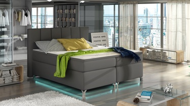Кровать Basilio Soft 29, 160 x 200 cm, серый, с матрасом