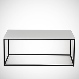 Журнальный столик Kalune Design Cosco, белый/черный, 550 мм x 950 мм x 430 мм