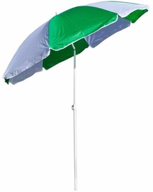 Pludmales lietussargs Happy Green Beach Umbrella, 180 cm, balta/zaļa