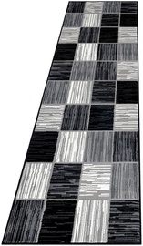 Ковровая дорожка Ayyildiz Base Geometric, белый/черный/серый, 250 см x 80 см