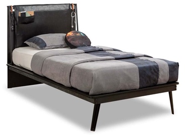 Bērnu gulta Kalune Design Dark Metal Line, daudzkrāsains, 203.5 x 129 cm