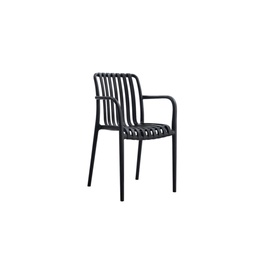 Dārza krēsls LE GAC, melna, 55.5 cm x 57.5 cm x 81 cm