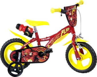 Детский велосипед Dino Bikes Flash, красный/желтый, 9" (21.59 cm), 12″
