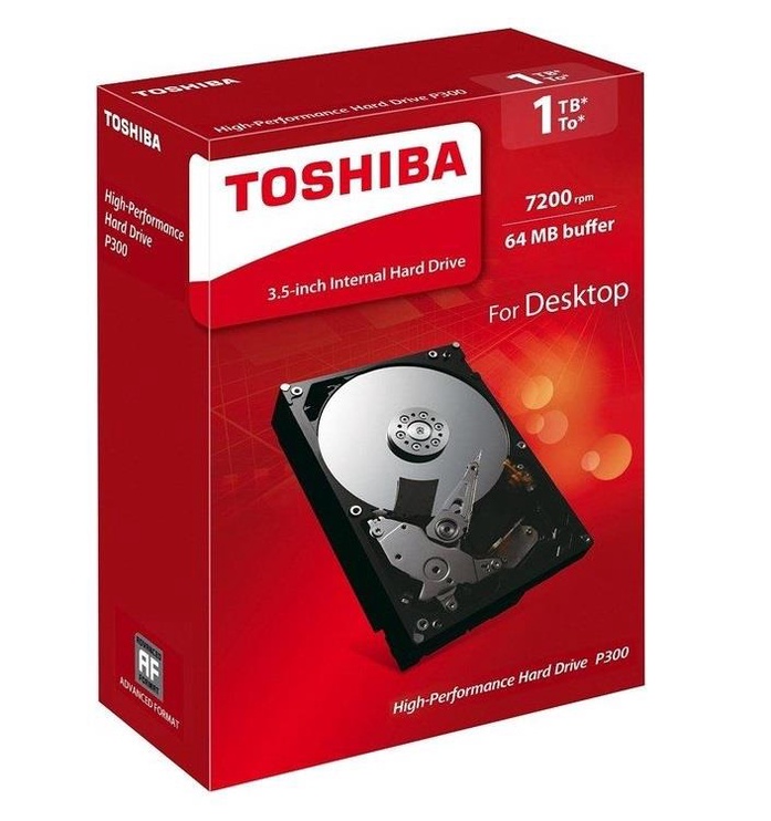 Kietasis diskas (HDD) Toshiba P300 HDWD110EZSTA, 3.5", 1 TB