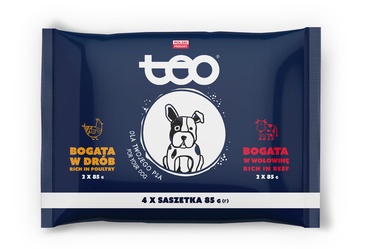 Mitrā barība (konservi) suņiem Teo Adult, liellopa gaļa/mājputnu gaļa, 0.34 kg, 4 gab.
