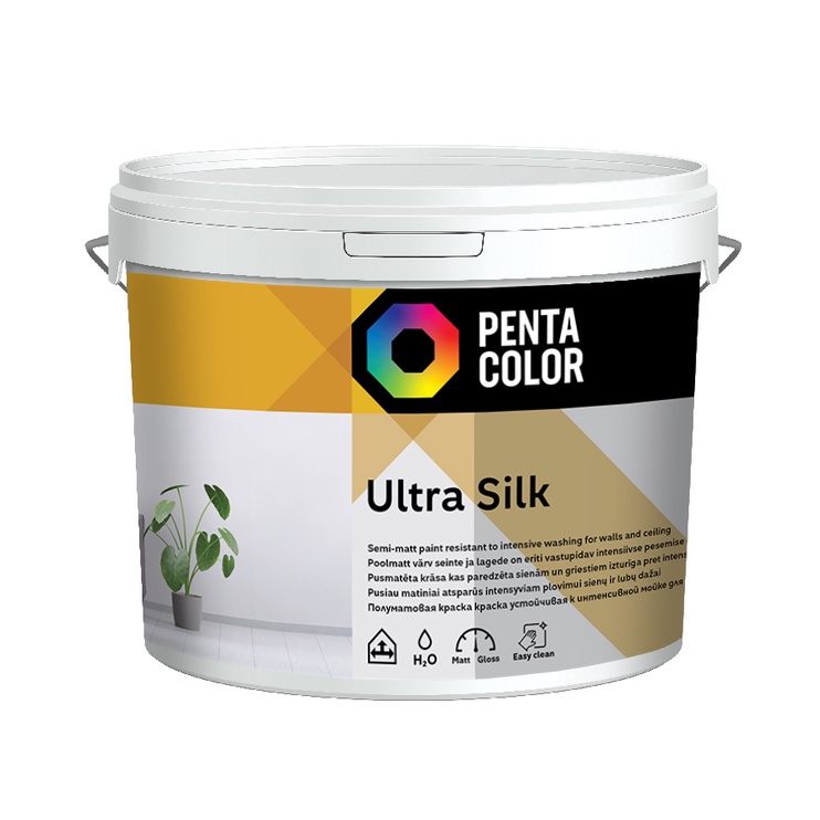 Dispersioonvärv Pentacolor Ultra Silk, valge, 10 l