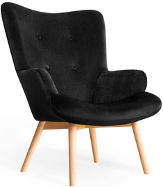 Atzveltnes krēsls Homla Moss Basic, melna