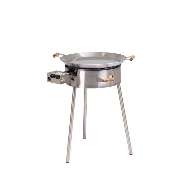 Paella valmistamise grillikomplekt GrillSymbol Pro-580 Inox, 58 cm x 58 cm