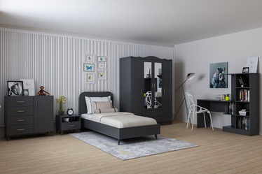 Guļamistabas mēbeļu komplekts Kalune Design Lavinia 004, iekštelpu, antracīta