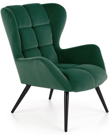 Atzveltnes krēsls Tyrion, melna/zaļa, 75 cm x 86 cm x 91 cm