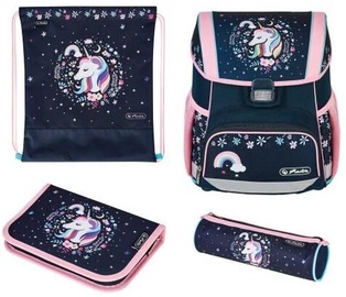 Школьный рюкзак Herlitz Loop Plus - Unicorn, синий/розовый