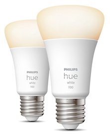 Светодиодная лампочка Philips Hue LED, белый, E27, 9.5 Вт, 1055 лм, 2 шт.