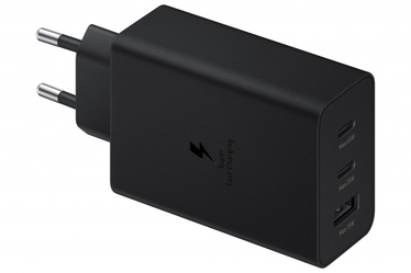 Зарядное устройство Samsung, USB-A/2 x USB-C, черный