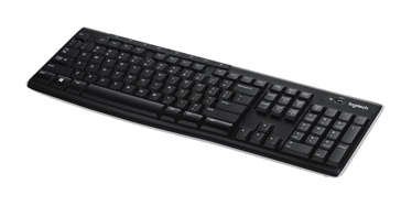 Клавиатура Logitech K270 INT EN, черный, беспроводная