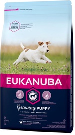 Sausā suņu barība Eukanuba Growing Puppy Small, vistas gaļa, 2 kg