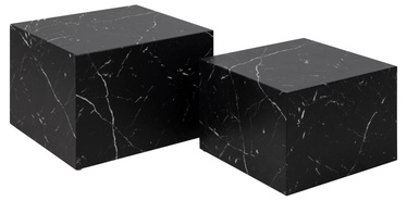 Журнальный столик Actona Dice Marquina, черный, 580 мм x 580 мм x 400 мм