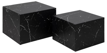 Kafijas galdiņš Dice Marquina, melna, 58 cm x 58 cm x 40 cm