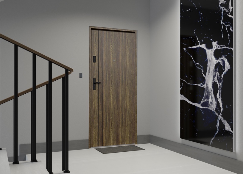 Дверь внутреннее помещение Classic Domoletti, правосторонняя, коричневый, 206 x 89 x 5 см