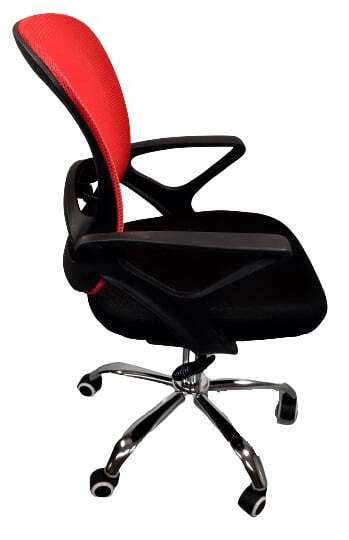 Офисный стул MN A1045, 48 x 48 x 90 см, черный/красный