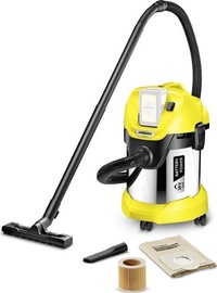 Tolmuimeja Kärcher WD3 Battery Premium, kollane, 300 W (kahjustatud pakend)