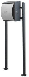 Postkast Bituxx B2M 3129, tumehall/helehall, 50 cm x 19 cm x 124 cm