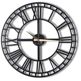 Pulkstenis Wallity Classic, melna, metāls, 50 cm x 50 cm, 50 cm