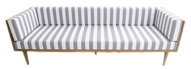 Dīvāns Kalune Design Cocos, balta/pelēka/priežu, 75 x 160 cm x 70 cm