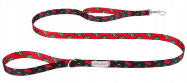 Siksna Amiplay Be Happy Cherry XL, melna/sarkana, 1.5 m