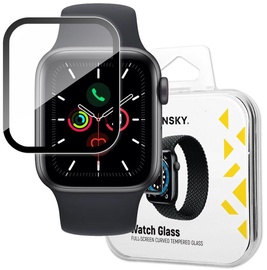 Aizsargstikls Wozinsky Hybrid Glass for Apple Watch, caurspīdīga/melna