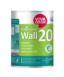 Seinavärv Vivacolor Green Line Wall 20, valge, 0.9 l