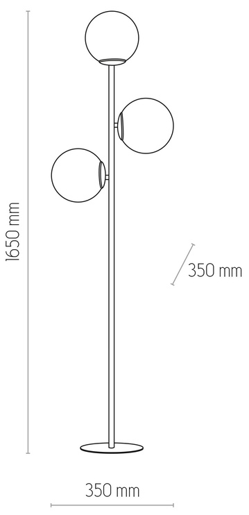 Торшер TK Lighting Celeste 3, 180 Вт, E27