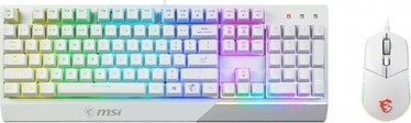 Klaviatuur MSI Vigor GK30 Gaming Keyboard US + Clutch GM11 Gaming Optical Mouse EN, valge
