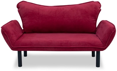 Divvietīgs dīvāns-gulta Hanah Home Chatto Maroon, sarkana, 140 x 65 cm x 70 cm