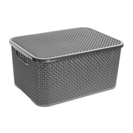 Hoiukorv, esemete hoidmiseks Branq Rattan, 19 l, antratsiit, 38 x 27.8 x 18.5 cm