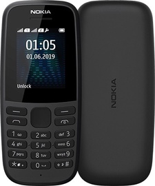Mobiiltelefon Nokia 105 2019, must, 4MB/4MB