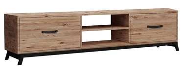 TV-laud Kalune Design Retro Feza, must/mänd, 180 cm x 40 cm x 40 cm