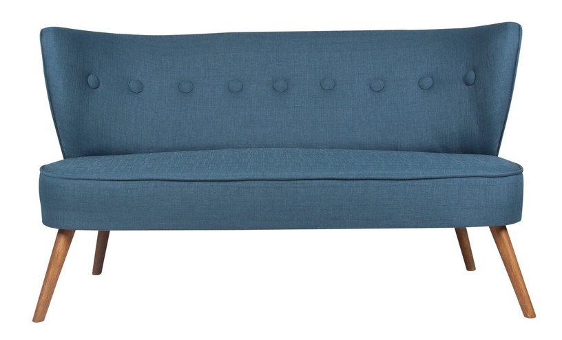 Dīvāns Hanah Home Bienville 2-Seat, zila, 141 x 73 cm x 77 cm