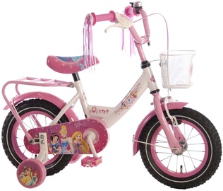 Velosipēds Volare Disney Princess 12 31206, bērniem, balta/rozā, 12" (bojāts iepakojums)