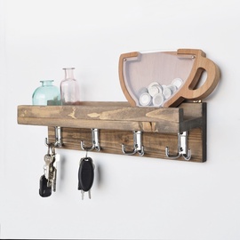 Полка Kalune Design Aa037, ореховый, 11 см x 40 см x 11 см