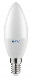 Лампочка GTV LED, C37, нейтральный белый, E14, 8 Вт, 700 лм