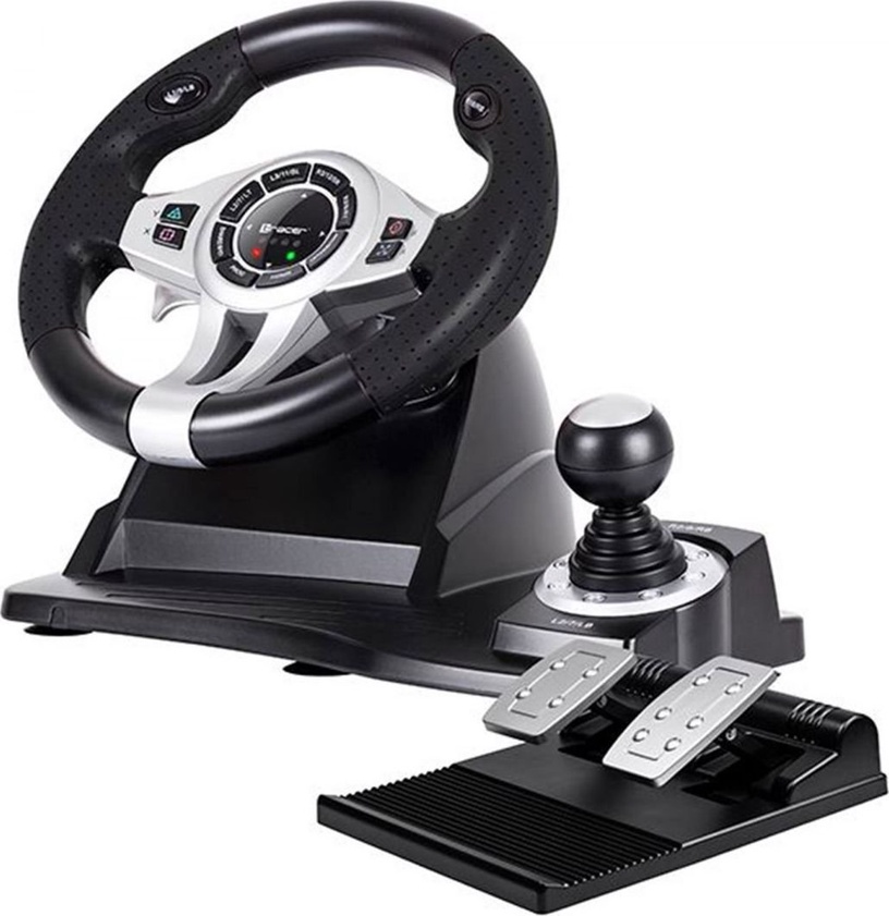 Игровой руль Tracer Roadster 4 in 1, серебристый