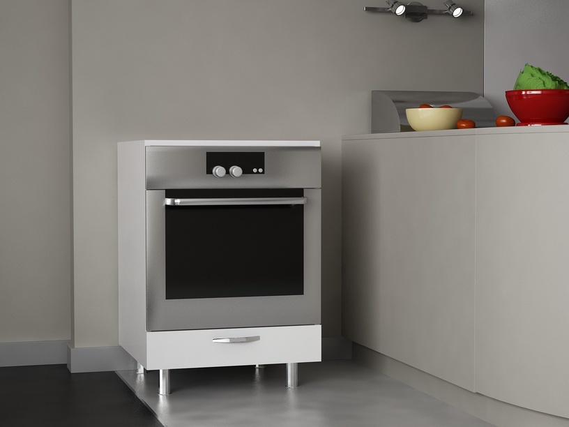 Köögikapp ahju jaoks Kalune Design Sema, valge, 57 cm x 60 cm x 85 cm