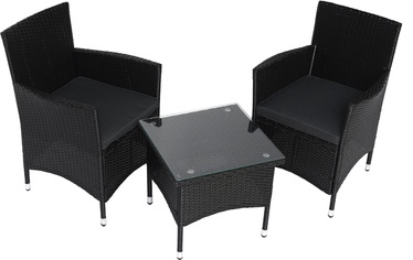Комплект уличной мебели OTE Corfu, черный, 2 места