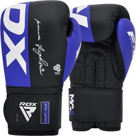 Боксерские перчатки RDX F4 BGR-F4U-12OZ, синий/черный, 12