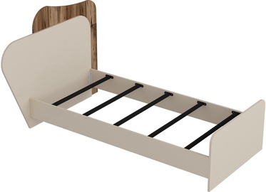 Кровать Kalune Design Suave, бежевый/ореховый, с решеткой