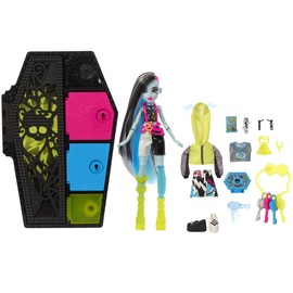 Lėlė su priedais Monster High Skulltimates frenkie neon HNF79, 32.5 cm