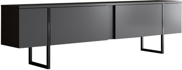 TV galds Kalune Design Luxe, melna/antracīta, 30 cm x 180 cm x 50 cm