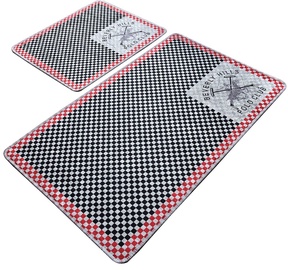 Vannasistabas paklājiņu komplekts Beverly Hills Polo Club 587BHP2105, melna/sarkana, 100 cm x 60 cm