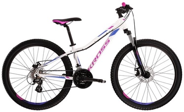 Velosipēds kalnu Kross, 27.5 ", XS rāmis, balta/rozā/violeta