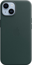 Ümbris Apple Leather Case with MagSafe, Apple iPhone 14, roheline